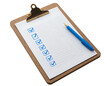 © Googl - PNG clipboard with checklist and pen isolated on transparent