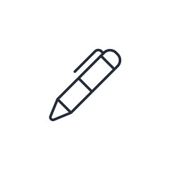 Poster - Pen icon symbol vector sign isolated on white background illustration for graphic and web design