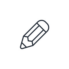 Poster - Pencil icon symbol vector sign isolated on white background illustration for graphic and web design