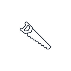 Aufkleber - saw cut sawing icon symbol vector sign isolated on white background illustration for graphic and web design