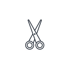 Aufkleber - Scissors icon symbol vector sign isolated on white background illustration for graphic and web design