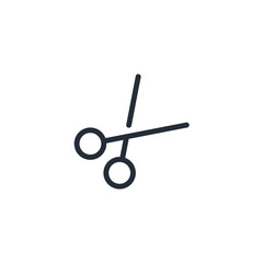 Poster - Scissors icon symbol vector sign isolated on white background illustration for graphic and web design