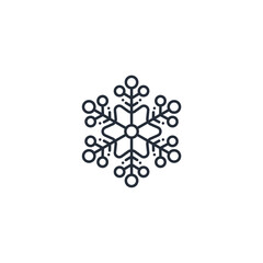 Poster - Snowflake icon symbol vector sign isolated on white background illustration for graphic and web design