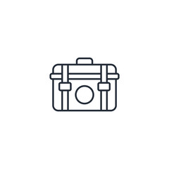 Aufkleber - Toolbox icon symbol vector sign isolated on white background illustration for graphic and web design