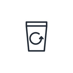 Aufkleber - delete, trash bin, garbage icon symbol vector sign isolated on white background illustration for graphic and web design
