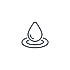 Fototapete - Water icon symbol vector sign isolated on white background illustration for graphic and web design