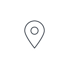 Poster - Location Map Pin icon symbol vector sign isolated on white background illustration for graphic and web design