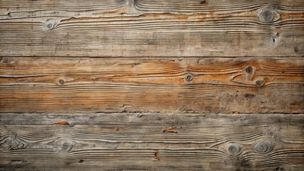 Aufkleber - Weathered Wooden Plank Background with Knots and Grain
