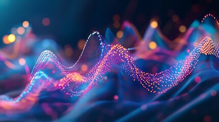 Aufkleber - Artistic visualization of trade cycle featuring flowing geometric patterns symbolizing economic phases of growth contraction