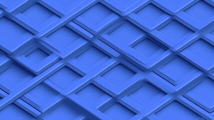 Fototapete - Abstract blue geometric square pattern background.