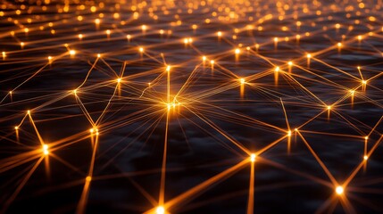 Poster - Directtoconsumer strategies shown radiant glowing lines connecting products customers