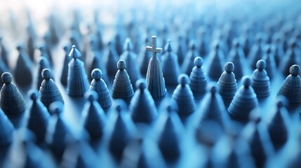 Leinwandbilder - Highdetail depiction of leadership governance featuring symbolic structures representing guidance unity