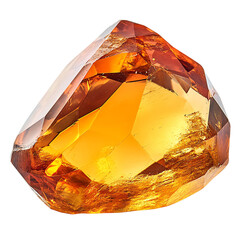 Wall Mural - Close Up of a Beautiful Topaz Stone Reflecting War Isolated on Transparent Background