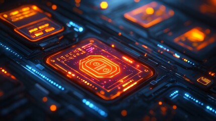 Aufkleber - Loyalty programs represented glowing reward badges vibrant radiant metrics