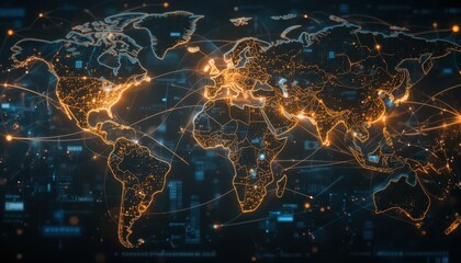 Poster - Global Network Connectivity and Data Flow Visualization Concept