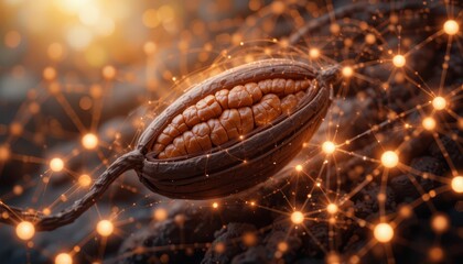 Poster - Abstract Concept of Connectivity in Seed and Nature Imagery