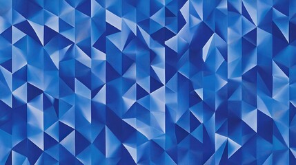 Fototapete - Abstract blue low poly geometric background.