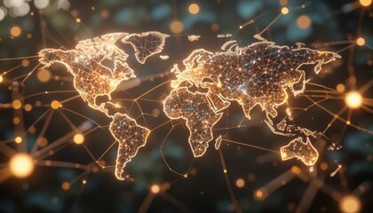Poster - Geometric Network Representation of the Global Map in Bright Colors