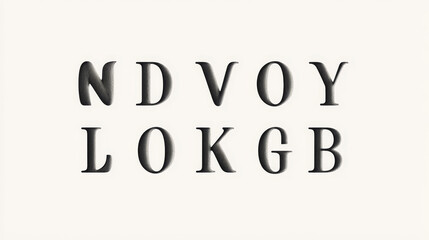 Leinwandbilder - Font space alphabet typeface script with minimal design typographic modern graphic vector illustration.