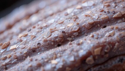 Poster - Close-Up of Unique Textured Surface with Sparkling Crystals and Patterns