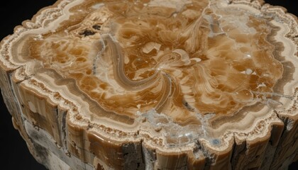 Poster - Polished Natural Agate Stone Surface with Beautiful Patterns