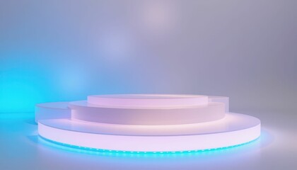 Poster - Modern Circular Stage with Soft Lighting for Display or Presentation