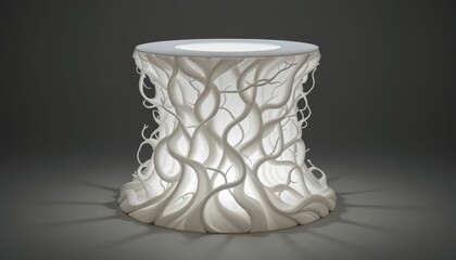 Poster - Modern Artistic Table Design with Intricate Organic Patterns