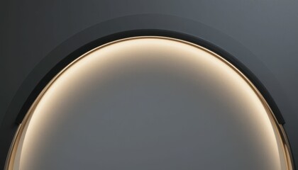 Poster - Elegant Arch of Soft Light Illuminating Minimalist Wall Design