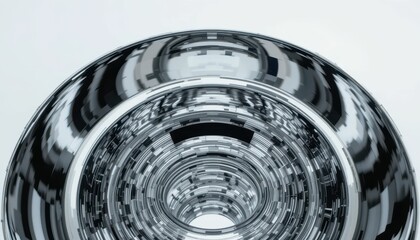 Poster - Abstract 3D Structure with Swirling Metallic Patterns and Shapes