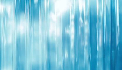 Poster - Abstract blue vertical lines, blurred background.