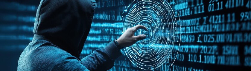 Poster - Futuristic Hacker Manipulating Holographic Data in Cyber Environment with Enhanced Security Features