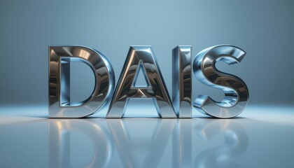 Poster - Shiny Metallic Letters Forming the Word Dais on Smooth Surface
