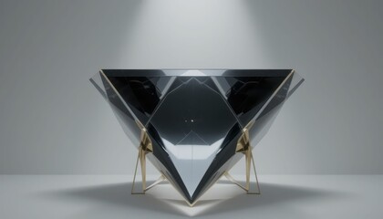 Poster - Abstract Modern Furniture Design with Geometric Shape and Reflection
