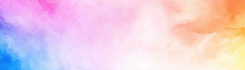 Poster - Soft Abstract Watercolor Background with Gentle Brush Strokes in Pastel Shades