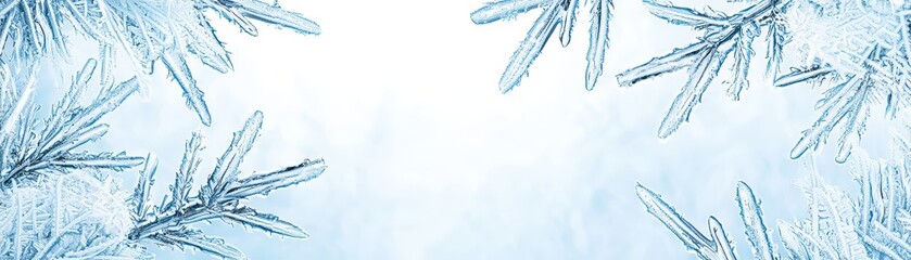 Poster - Intricate Frost Patterns on Glass Showcasing the Beauty of Winter's Chill