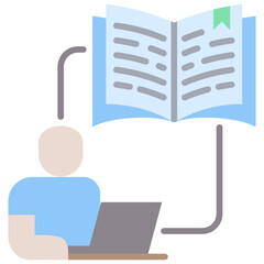 Poster - Virtual Class Flat Icon