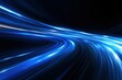 © jmdesigns608 - Abstract blue light speed on a black background with blur effect motion and fast movement in space for design elements