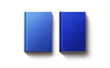 Wall Mural - two minimalist book covers with a blue gradient