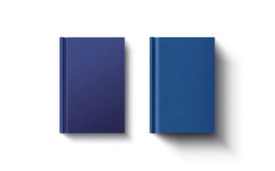 Wall Mural - two minimalist book covers with a blue gradient