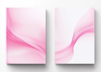 Wall Mural - pink gradient book cover design template with a soft color palette