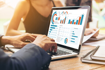 Poster - business data dashboard provide business intelligence analytic for marketing strategy planning snugl