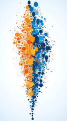 Poster - An abstract composition comprised of colorful round and oval shapes