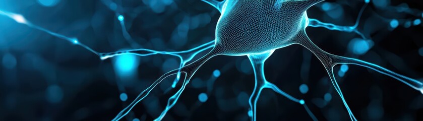 Poster - Advanced Neural Network Visualization in a Futuristic Tech Background