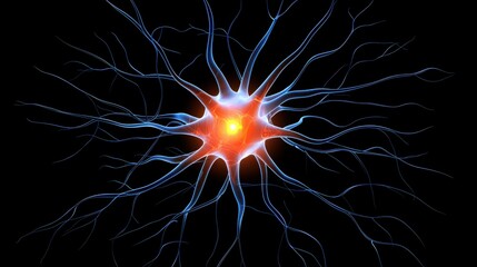 Poster - Dynamic Neural Connections Depicting AI Pathways in a Fluid and Abstract Form