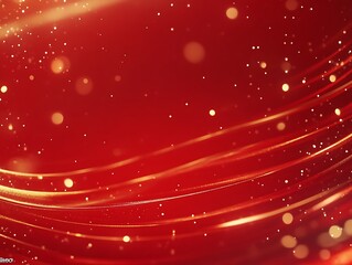 Wall Mural - A festive abstract design featuring red and golden elements