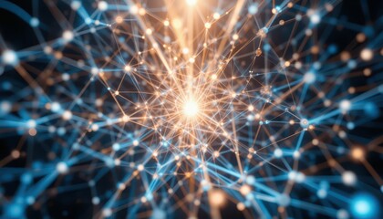 Poster - Abstract Network Visualization of Bright Connections and Nodes