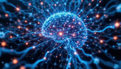 Poster - Abstract Artistic Representation of Neural Connections in Brain