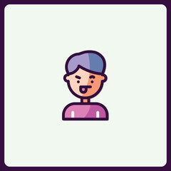 Poster - Cheerful stylized character avatar for digital platforms and interfaces