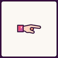 Poster - Stylized hand with pointing finger icon, directing attention or indicating choice