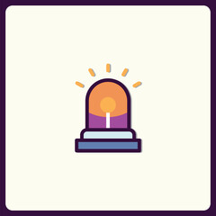 Poster - Emergency Beacon Icon for Alert Systems with Minimalist Design Styles